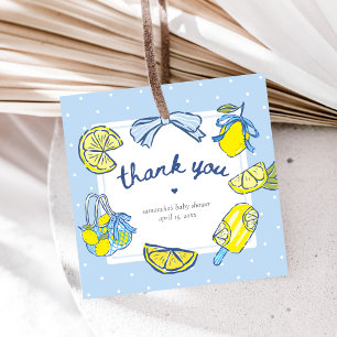 Cadeau Étiquettes de Faveur de Baby Shower Lemon Squeeze 