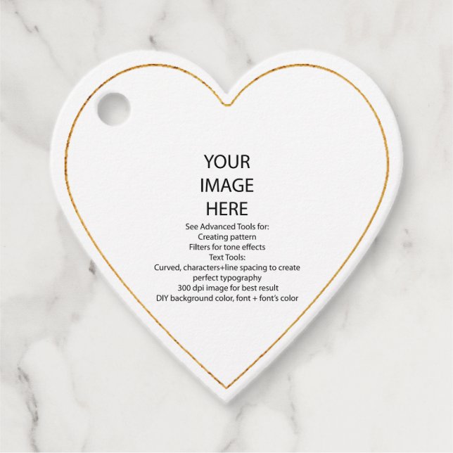 Cadeau Étiquettes de faveur de cœur petit modèle personna (Devant)