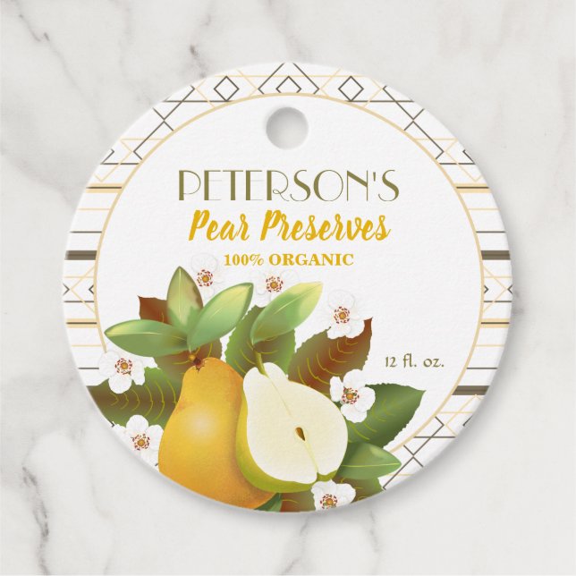 Cadeau Étiquettes de faveur de confiture de conserves de  (Devant)