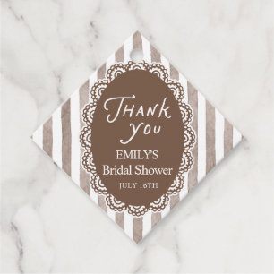 Cadeau Étiquettes de faveur de douche de mariage en dente