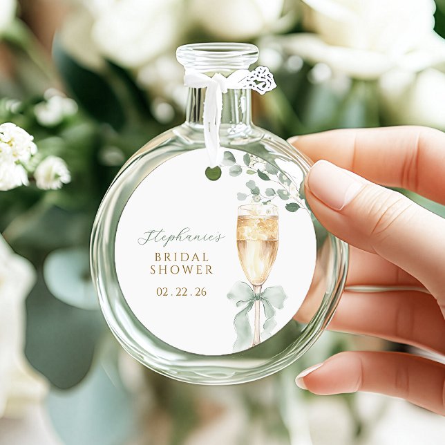 Cadeau Étiquettes de faveur de douche de mariée florale b (Créateur téléchargé)