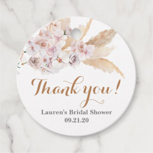 Cadeau Étiquettes de faveur de douche nuptiale Bohème d'h