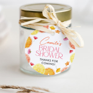 Cadeau Étiquettes de faveur de douche nuptiale Citrus Mai