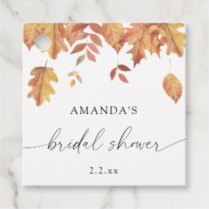 Cadeau Étiquettes de faveur de douche nuptiale de feuille