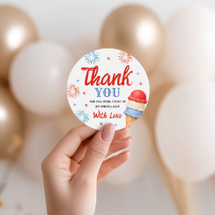 Cadeau Étiquettes de faveur de glaces rouges blanches et