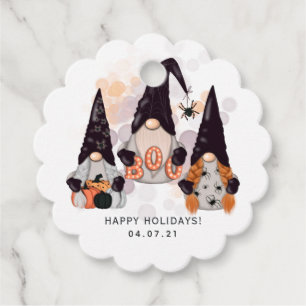 Cadeau Étiquettes de faveur de gnomes d'Halloween