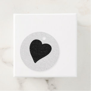Cadeau Étiquettes de faveur de la Saint-Valentin à paille