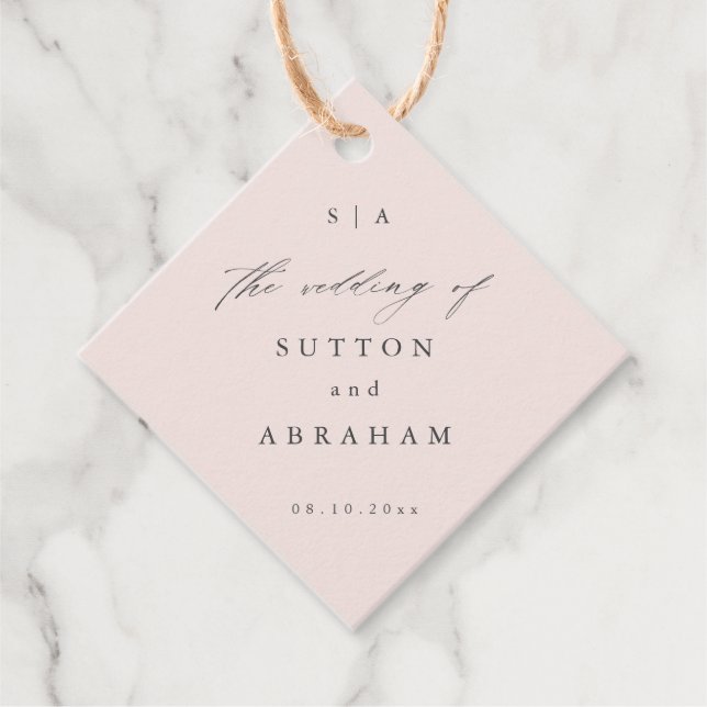 Cadeau Étiquettes de faveur de mariage à monogramme class (Devant)