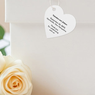 Cadeau Étiquettes de faveur de mariage en forme de cœur n