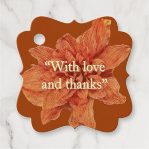 Cadeau Étiquettes de Faveur de Mariage en Terracotta Élég