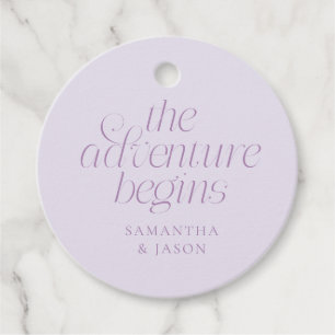 Cadeau Étiquettes de faveur de mariage lilas Le Voyage Co