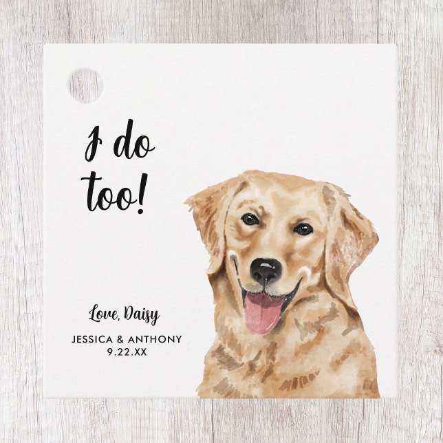Cadeau Étiquettes de faveur de mariage pour chiens (Créateur téléchargé)