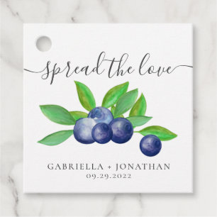 Cadeau Étiquettes de faveur de Spread The Love Blueberry 