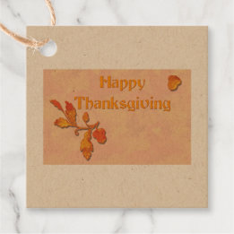 Cadeau Étiquettes de faveur de Thanksgiving Terreuses