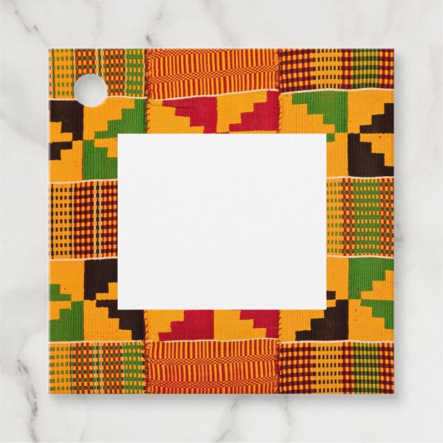 Cadeau Étiquettes de faveur d'impression africaine (Devant)