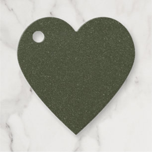 Cadeau Étiquettes de faveur en forme de cœur en vert mous