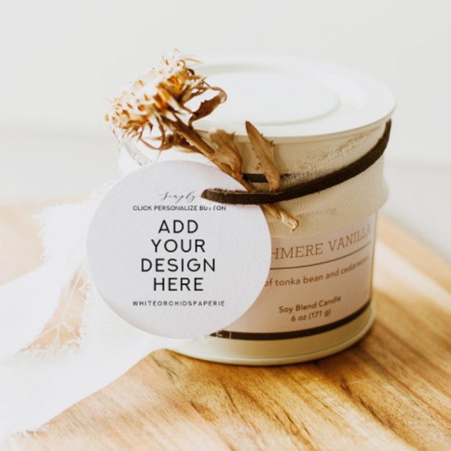 Cadeau Étiquettes de faveur rondes 5x5 cm impression (Créateur téléchargé)