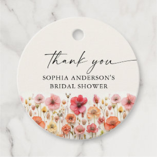 Cadeau Étiquettes de faveur rondes pour Baby Shower Love