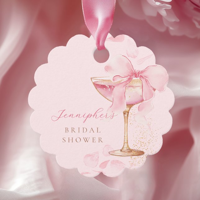 Cadeau Étiquettes de faveur rose pour brunch et bulles (Créateur téléchargé)