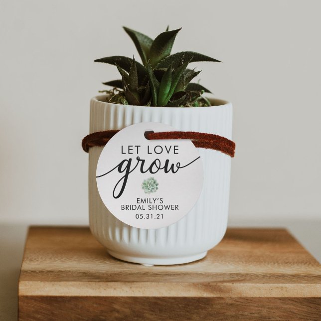 Cadeau Étiquettes de faveur succulente de douche de maria (Créateur téléchargé)