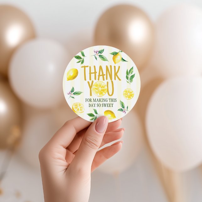 Cadeau Étiquettes de Faveurs d'Anniversaire au Citron (Créateur téléchargé)
