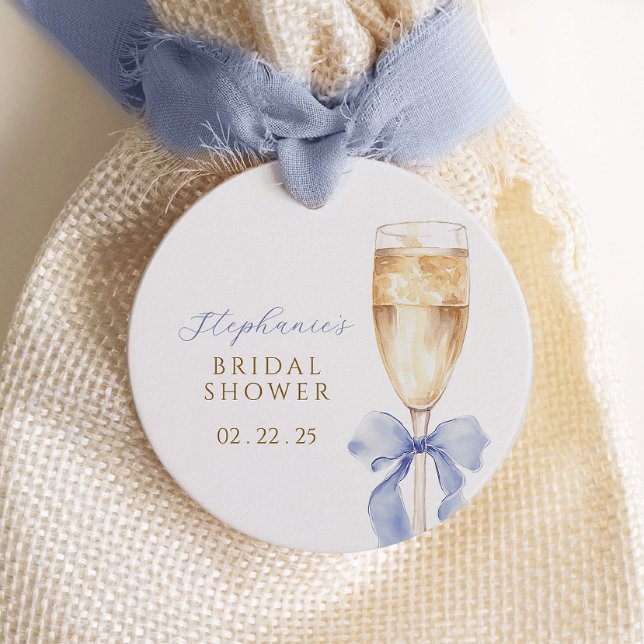 Cadeau Étiquettes de Faveurs de Mariage avec un Ruban Ble (Créateur téléchargé)