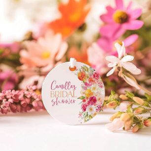Cadeau Étiquettes de Faveurs de Mariage Florales Citronné