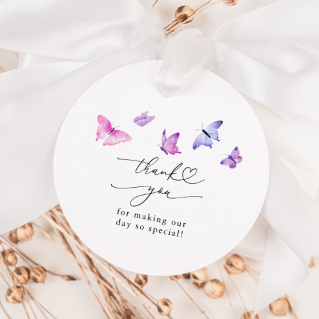 Cadeau Étiquettes de Faveurs de Mariage Papillon Caprice (Créateur téléchargé)