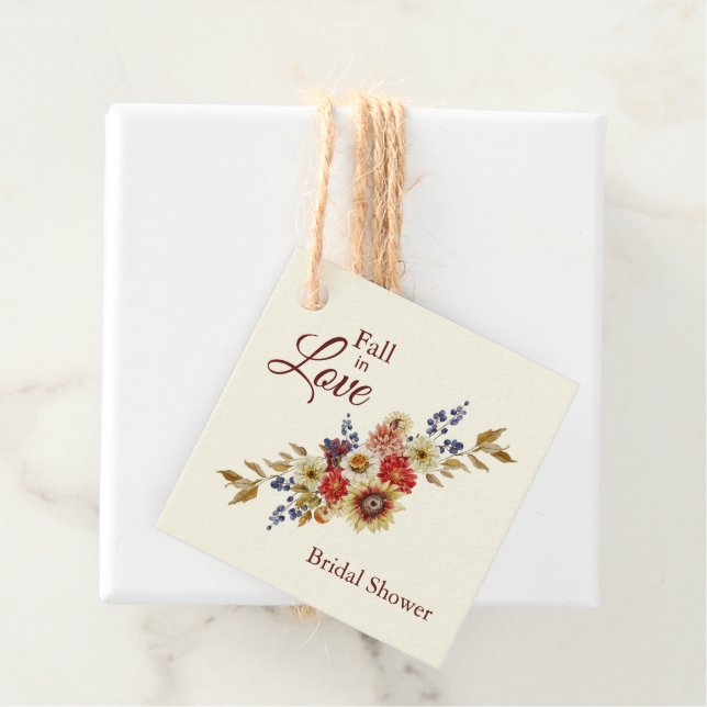 Cadeau Étiquettes de Faveurs de Mariage Rustique d'Automn (En situation)