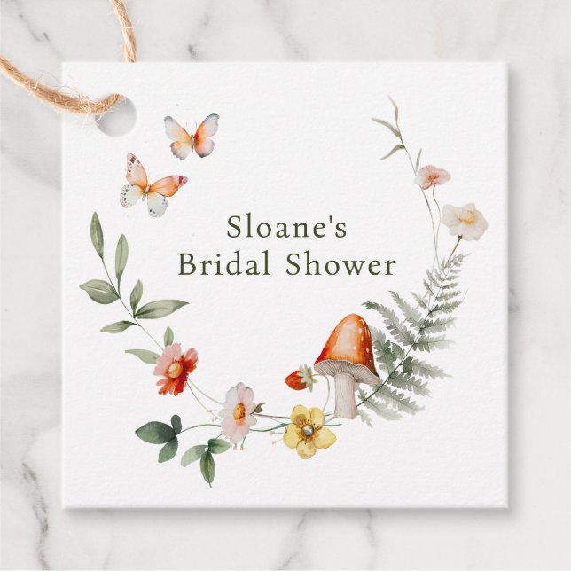 Cadeau Étiquettes de Faveurs de Réception de Mariage Forê (Devant)
