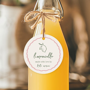 Cadeau Étiquettes de limoncello manuscrites Dolce Vita