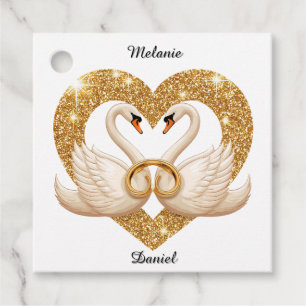 Cadeau Étiquettes de mariage cygne pour détails d'événeme