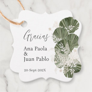 Cadeau Étiquettes de mariage verdure pour souvenirs