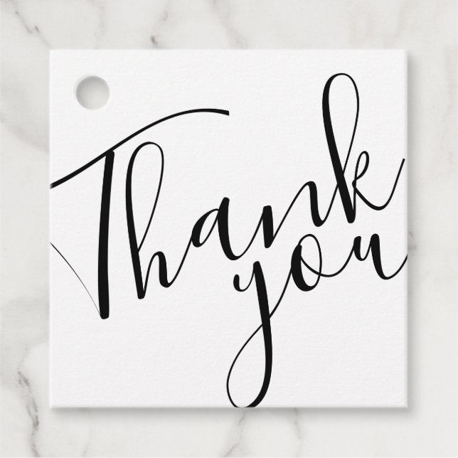 Cadeau Étiquettes de Merci d'entreprise de script moderne (Devant)