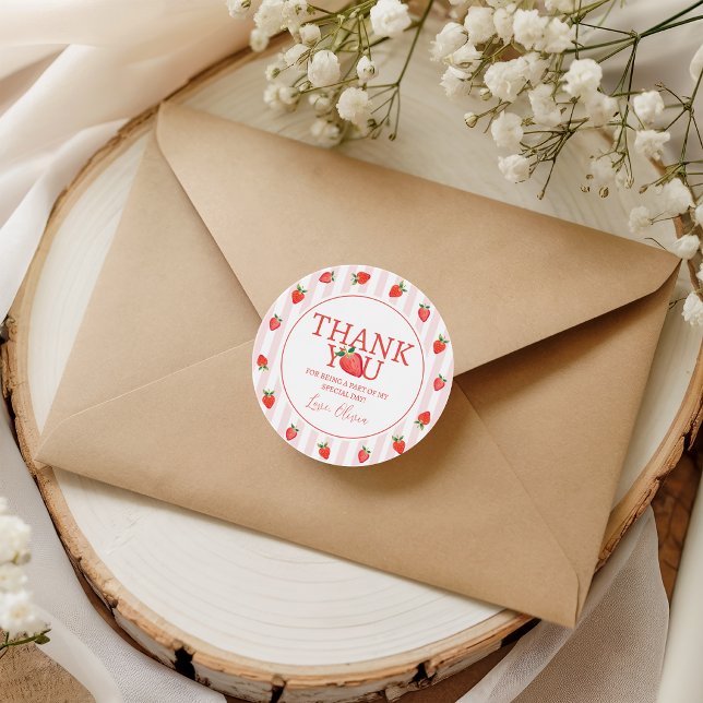 Cadeau Étiquettes de première faveur de fraise (Créateur téléchargé)