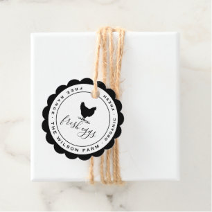 Cadeau Étiquettes de produit pour les oeufs frais de ferm