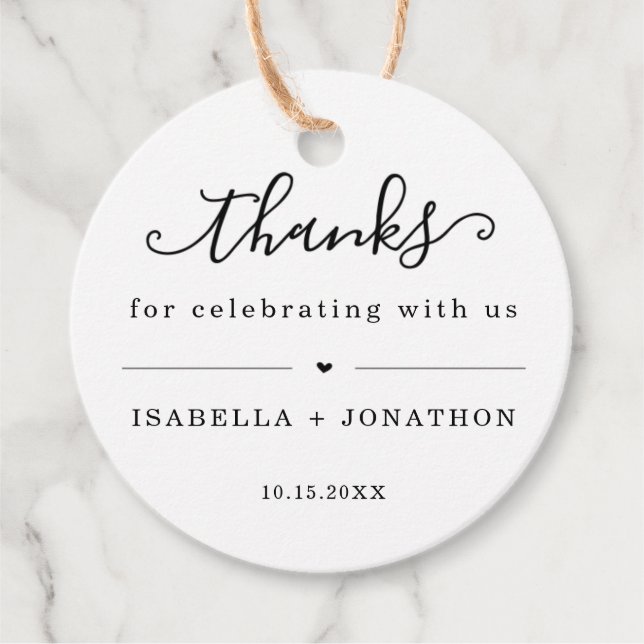 Cadeau Étiquettes de remerciement (Devant)