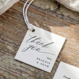 Cadeau Étiquettes de remerciement de mariage à l'écriture
