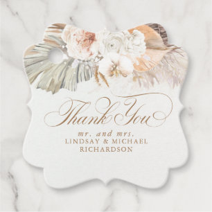 Cadeau Étiquettes de Remerciement Florales de Fleur d'Her