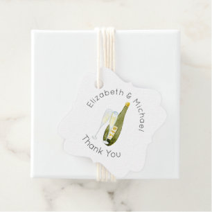 Cadeau Étiquettes de remerciement illustrées pour toast a