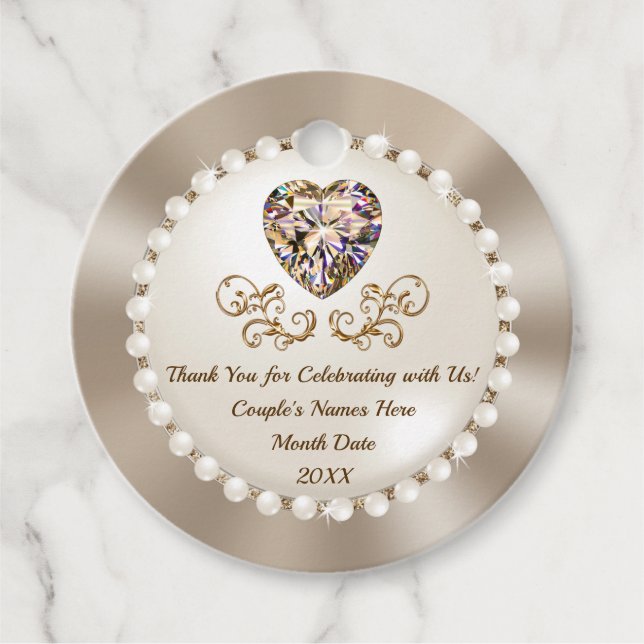 Cadeau ÉTIQUETTES DE REMERCIEMENT Mariage et Réception de (Devant)