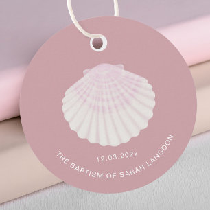 Cadeau Étiquettes de remerciement minimalistes rose pour
