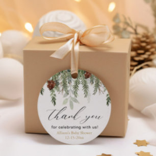 Cadeau étiquettes de remerciement pour baby shower avec d