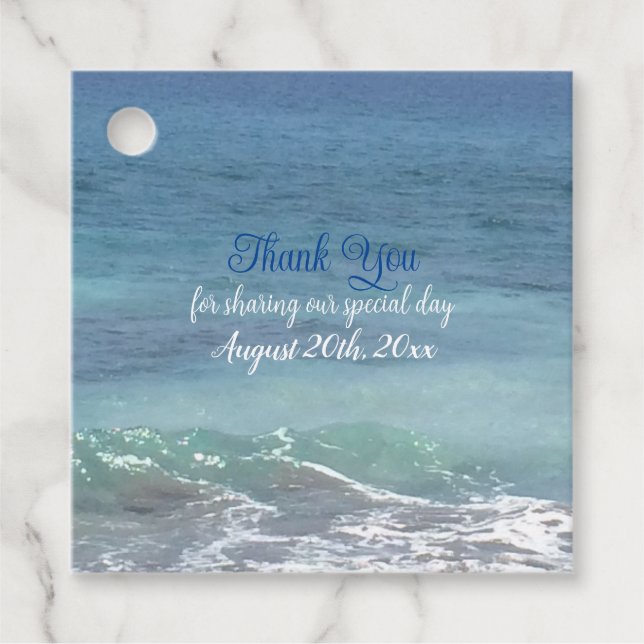Cadeau Étiquettes de remerciement pour la plage et les va (Devant)