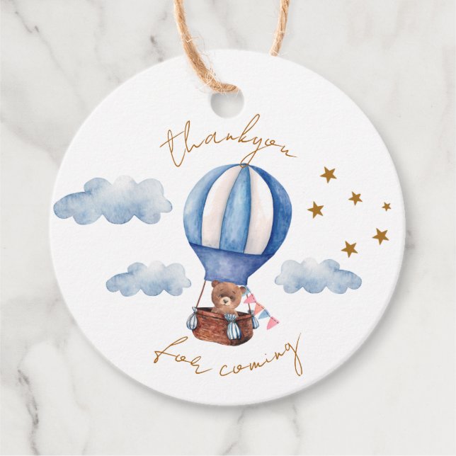 Cadeau Étiquettes de remerciement pour Teddy Bear (Devant)