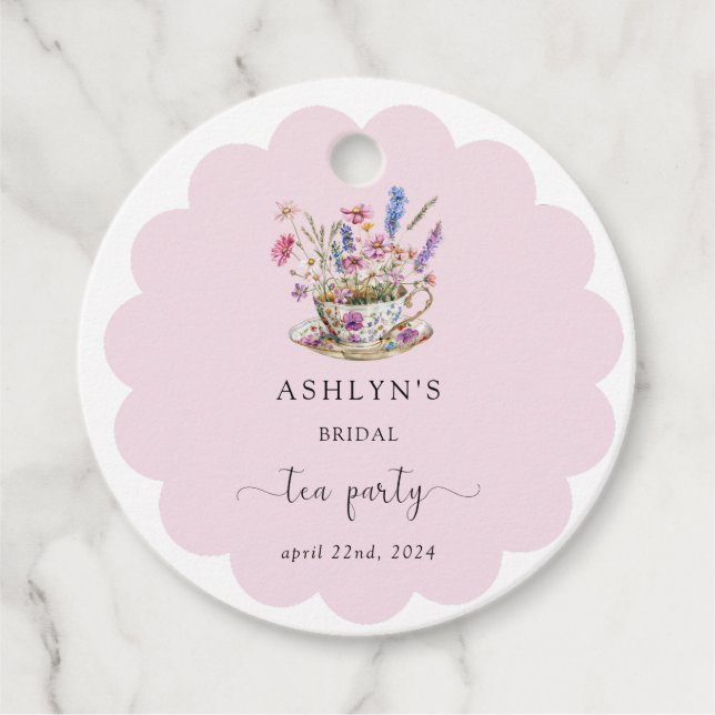 Cadeau Étiquettes de remerciement pour une fête prénuptia (Devant)