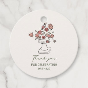 Cadeau Étiquettes de remerciement pour urne florale