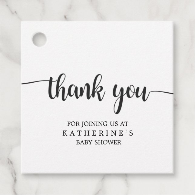 Cadeau Étiquettes de remerciement simple plaid de buffle  (Devant)