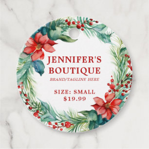 Cadeau Étiquettes de vêtements Petite entreprise Noël Flo