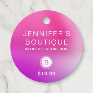 Cadeau Étiquettes de vêtements Petite entreprise Ombre ro